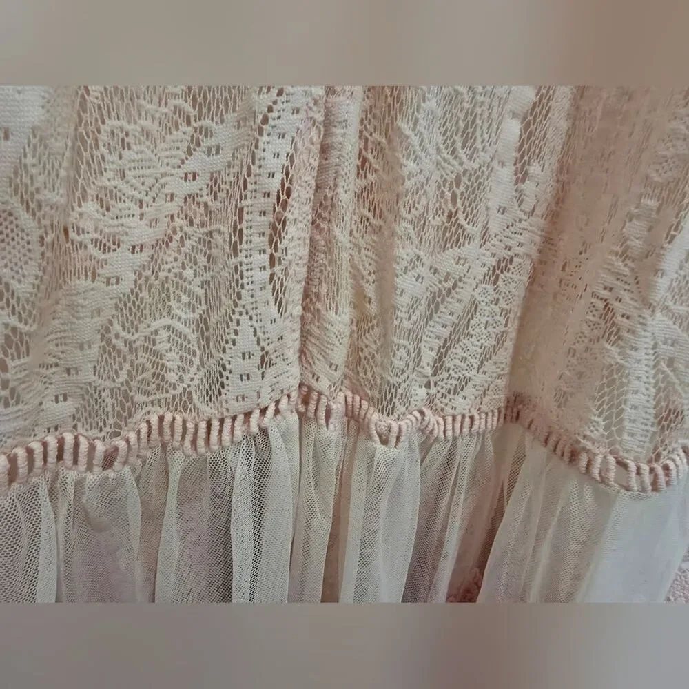 Torrid Blush/peach Lace Maxi Dress